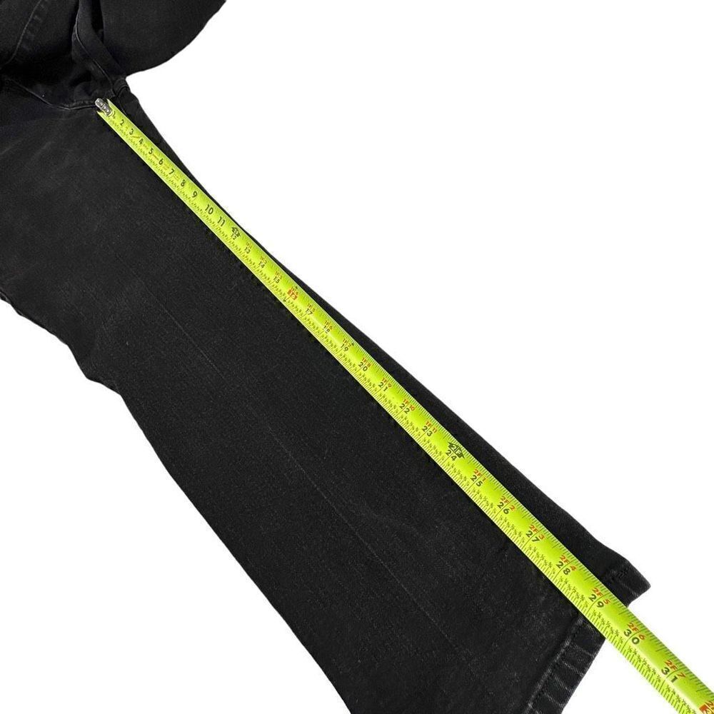 Levi’s 505 Straight Leg Contrast Stitched Black Denim Jeans Women’s Size 16M 33x - Picture 7 of 9